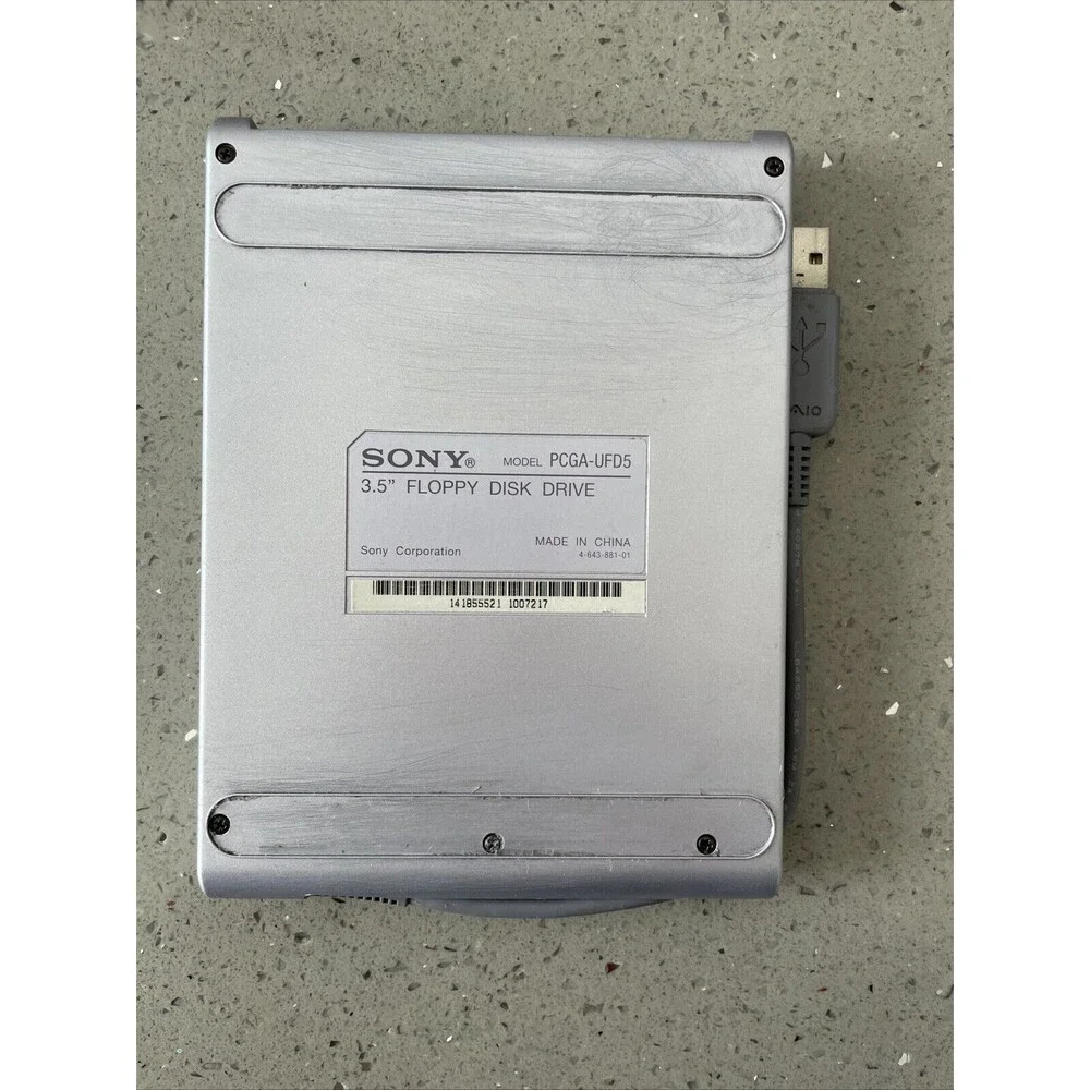 Sony PCGA-UFD5 External USB Floppy Drive Untested